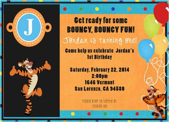 Tigger 1st Birthday Invitations 111 Best Mason S 1st Birthday Party Images On Pinterest