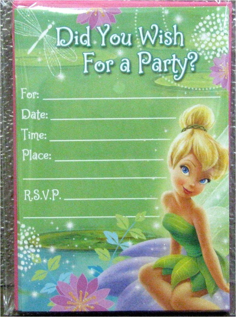 Tinkerbell Invitation Cards for Birthdays Tinkerbell Free Invitation