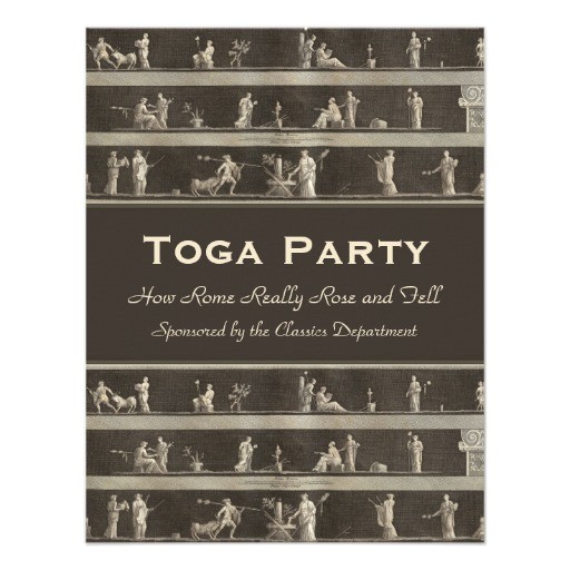 Toga Party Invitations Wording Elegant toga Party Beautiful Classical Motif 4 25×5 5