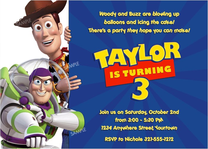 Toy Story Customized Birthday Invitations Free Personalized toy Story Birthday Invitations Template