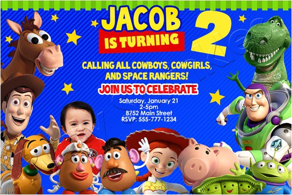 Toy Story Photo Birthday Party Invitations toy Story Birthday Party Invitations – Bagvania Free