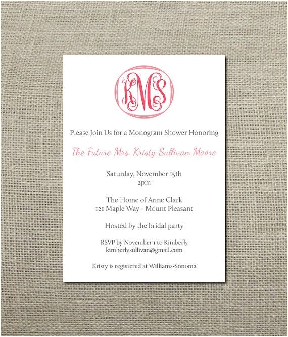 Traditional Bridal Shower Invitations Traditional Monogram Wedding Shower Invitation by Traditional Bridal Shower Invitations Traditional Monogram Wedding Shower Invitation by