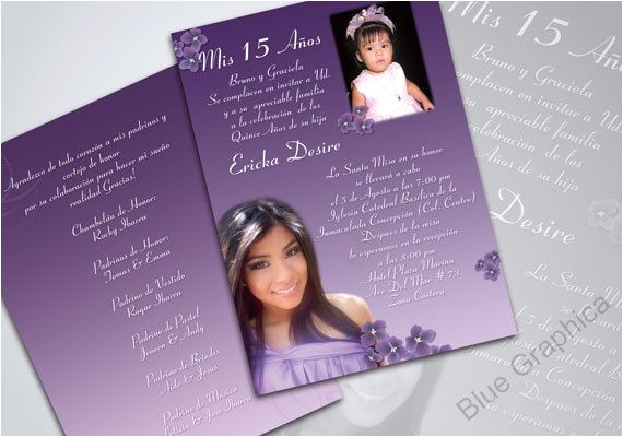 Traditional Quinceanera Invitations Custom Photo Quinceanera Invitation 2 Pictures