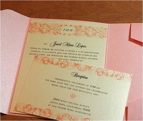 Traditional Quinceanera Invitations Quinceanera Fiesta De Quince Anos Letterpress Wedding