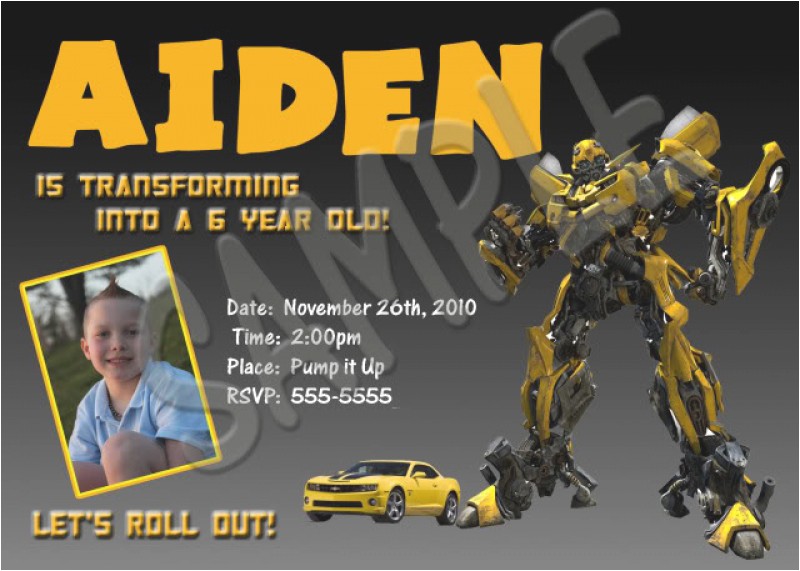 Transformer Birthday Invitations Templates Transformer Invitation to Print orderecigsjuice Info