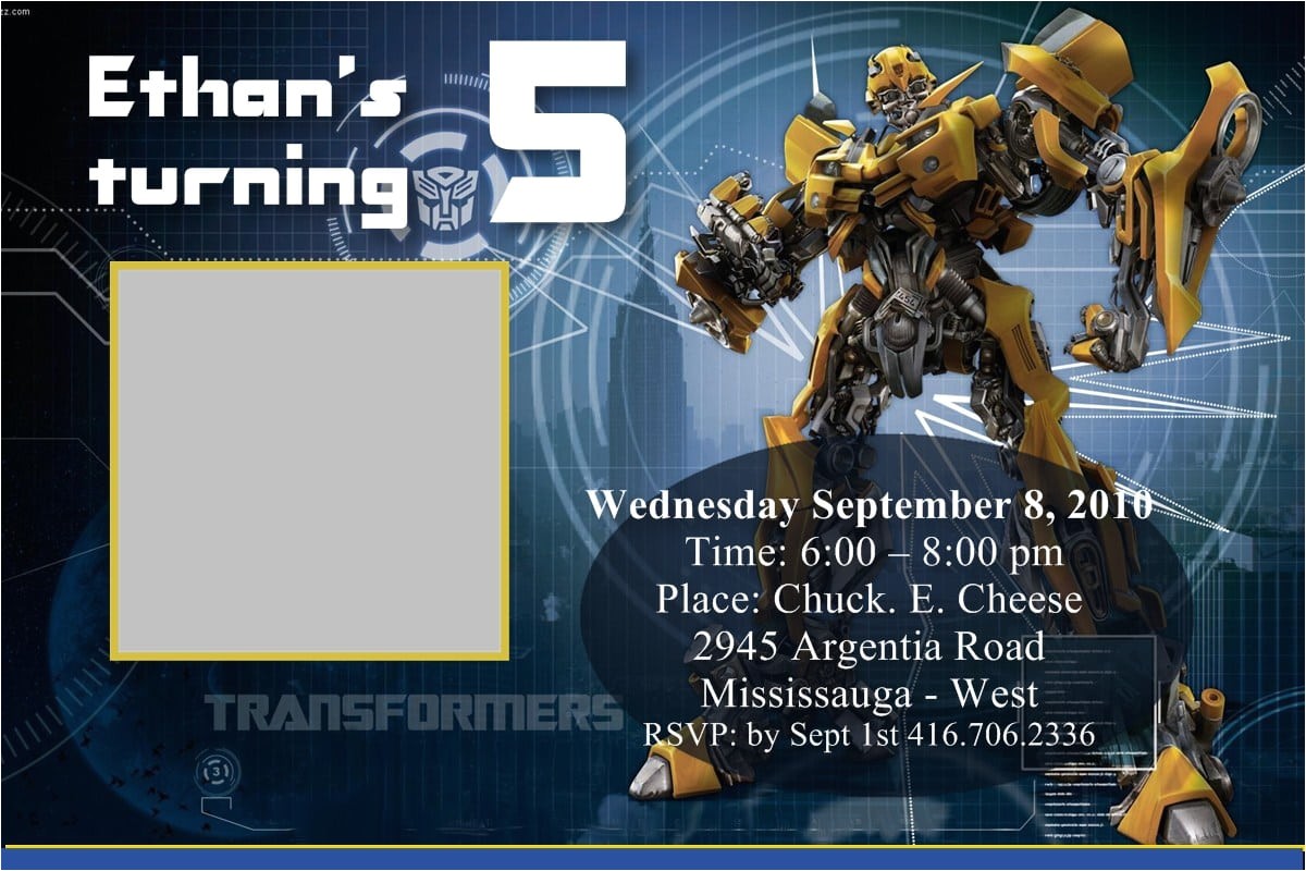 Transformer Birthday Invitations Templates Transformers Birthday Party Invitations Template Mickey
