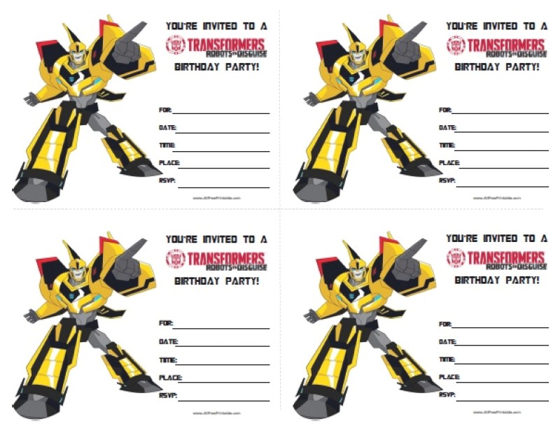 Transformer Birthday Invitations Templates Transformers Party Invitation Free Printable