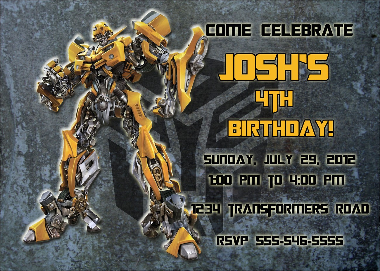 Transformer Birthday Invitations Transformer Birthday Invitations – Bagvania Free Printable