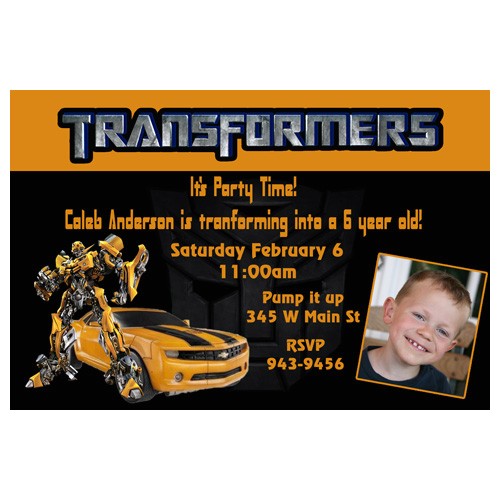 Transformers Birthday Party Invitation Wording Ideas Free Printable Transformers Bumble Bee Birthday Party