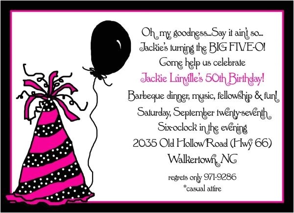 Turning 10 Birthday Invitation Wording 50th Birthday Party Ideas