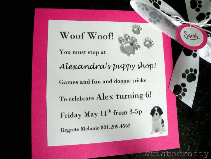 Turning 10 Birthday Invitation Wording Aristocrafty Puppy Birthday Party