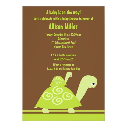 Turtle Invitations for Baby Shower Trendy Turtle Baby Shower Invitation