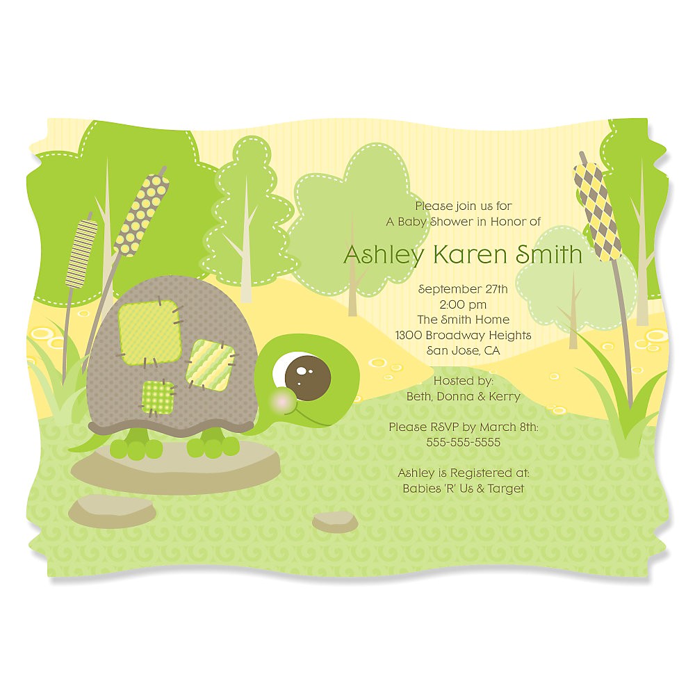 Turtle Invitations for Baby Shower Turtle Baby Shower Invitations – Gangcraft