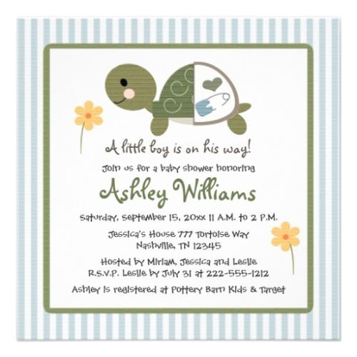 Turtle Invitations for Baby Shower Turtle Baby Shower Invitations — Unique Baby Shower Favors