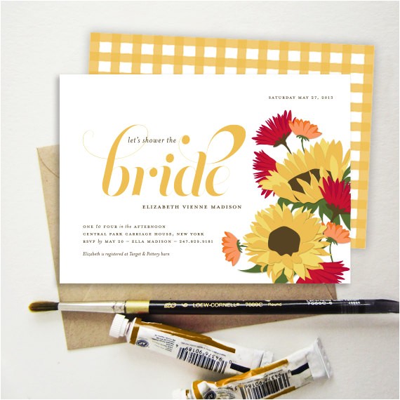 Tuscan Bridal Shower Invitations Tuscan Sunflower Bridal Shower Invitation Italian Flowers