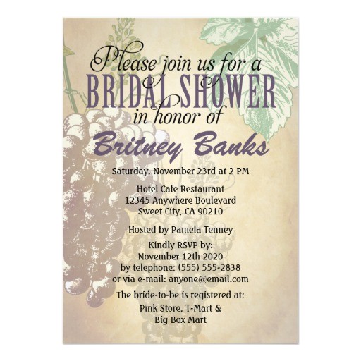 Tuscan Bridal Shower Invitations Tuscan Winery Vineyard Bridal Shower Invitations 4 5" X 6