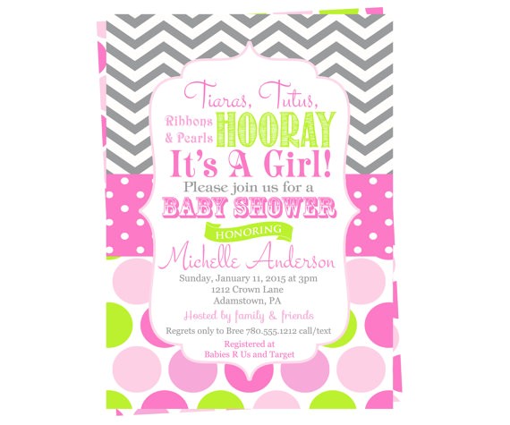 Tutu and Tiara Baby Shower Invitations Girls Baby Shower Invitations Tiaras Tutus by Papercleverparty