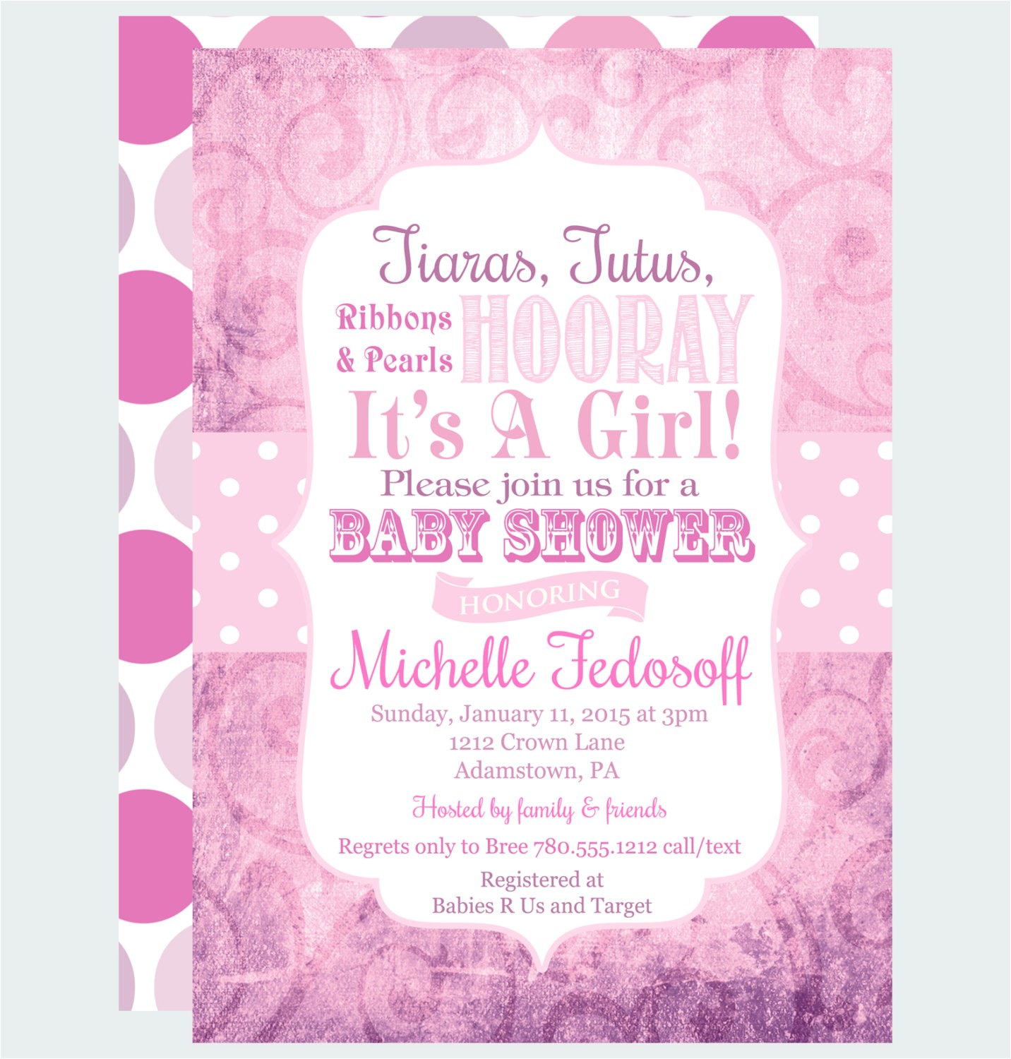 Tutu and Tiara Baby Shower Invitations Tiaras Tutus Hooray Baby Shower Invitation by Papercleverparty