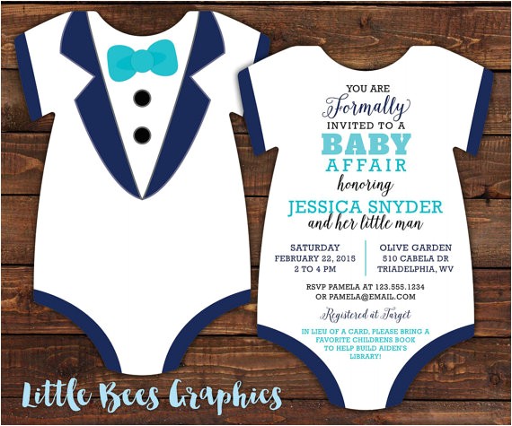 Tuxedo Baby Shower Invitations Items Similar to 10 Tuxedo Baby Shower Invitations Black