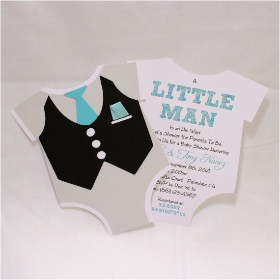 Tuxedo Baby Shower Invitations Little Man Tuxedo Sie Invitations Black White by