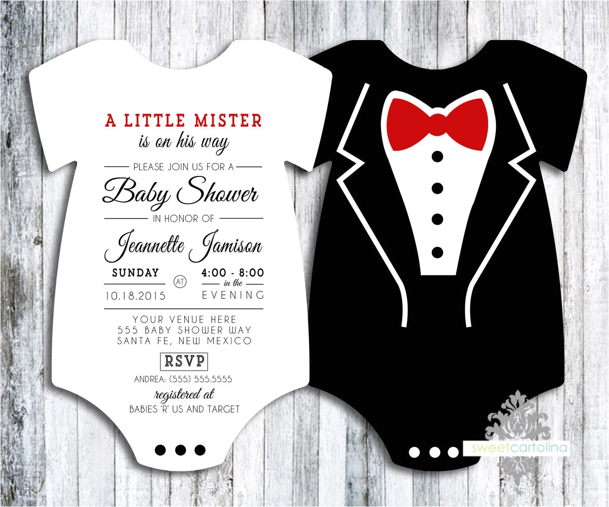Tuxedo Baby Shower Invitations Tuxedo Baby Shower Invitation Bow Tie Tux Shower Invite