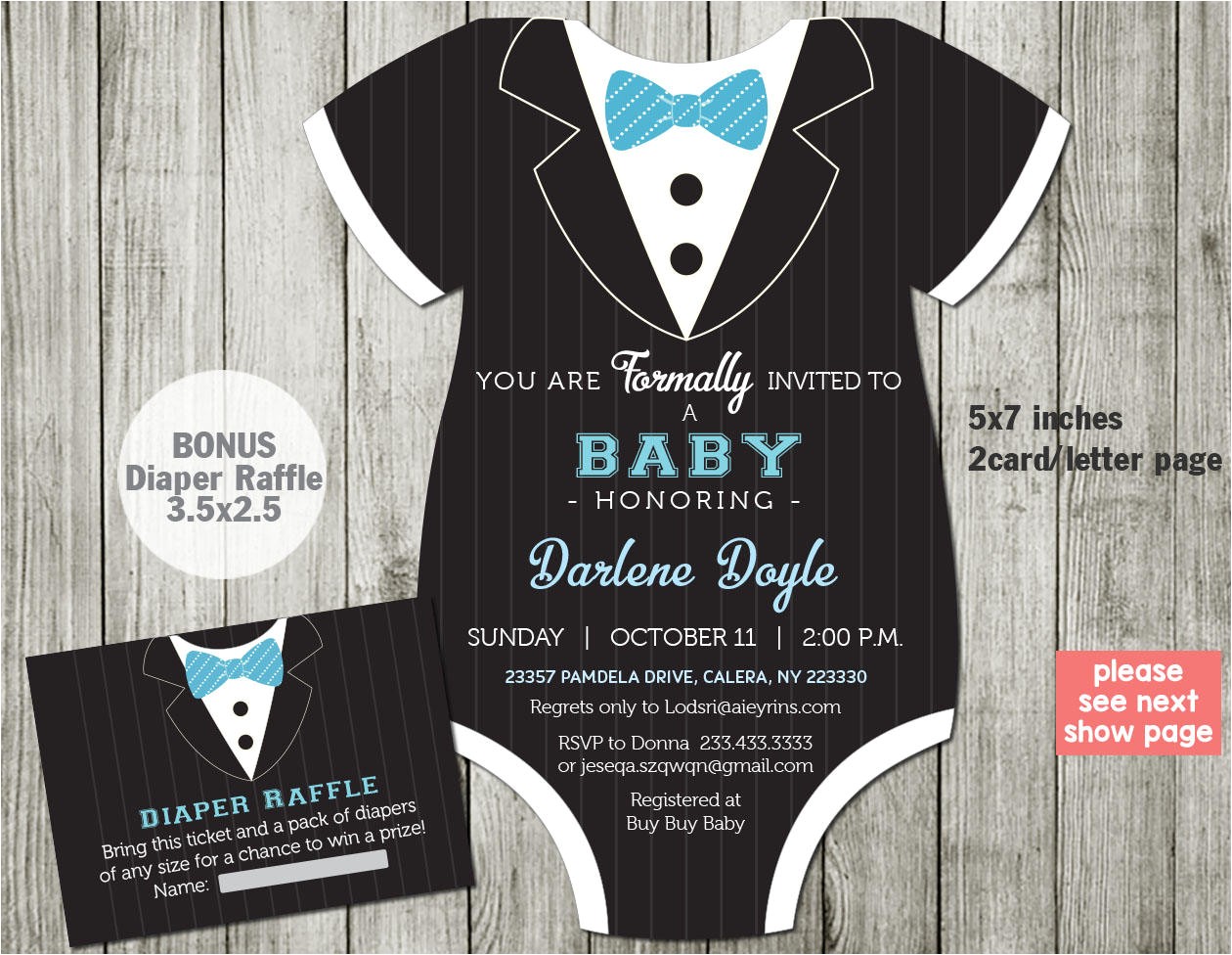 Tuxedo Baby Shower Invitations Tuxedo Baby Shower Invitation Template Black Tie Invitation