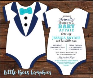 Tuxedo Onesie Baby Shower Invitations Items Similar to 10 Tuxedo Baby Shower Invitations Black
