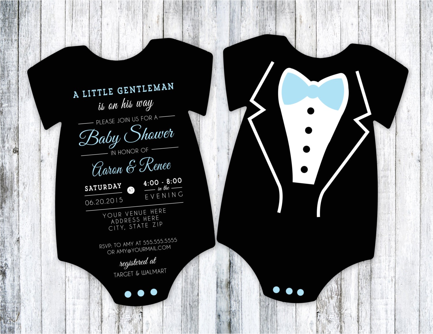 Tuxedo Onesie Baby Shower Invitations Tuxedo Baby Shower Invitation Baby Blue Tux Shower Invite