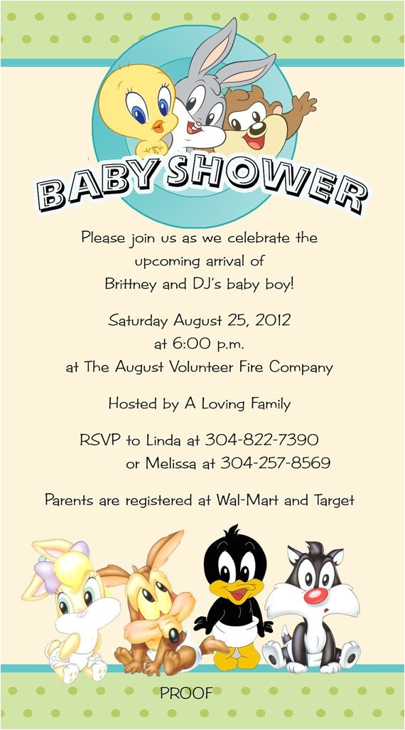 Tweety Bird Baby Shower Invitations Tweety Bird Baby Shower Invitations Party Xyz
