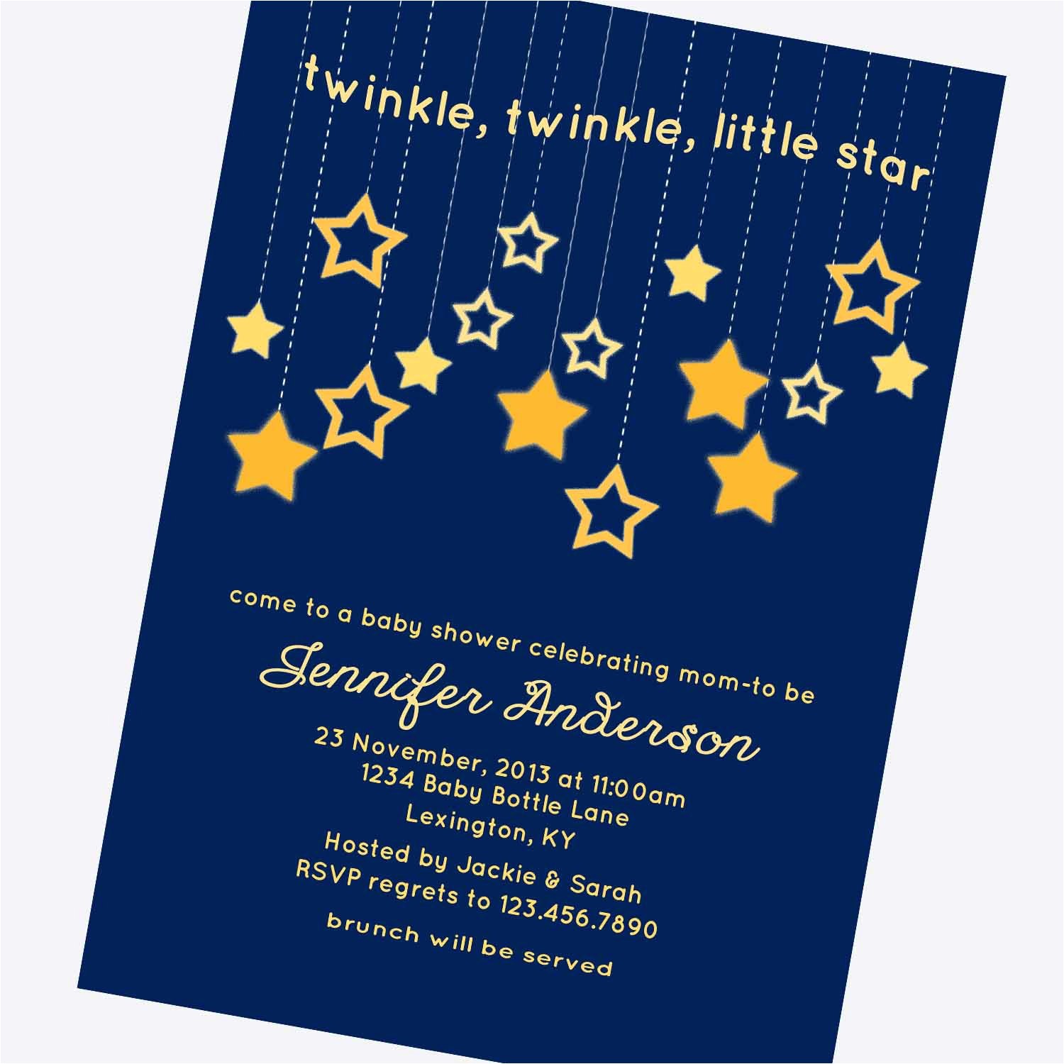 Twinkle Twinkle Little Star Baby Shower Invitation Wording Twinkle Twinkle Little Star Baby Shower Invitations