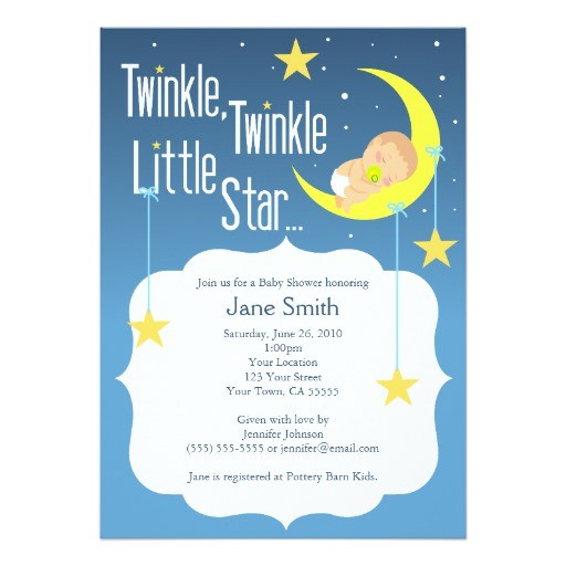 Twinkle Twinkle Little Star Baby Shower Invitation Wording Twinkle Twinkle Little Star Baby Shower Invite