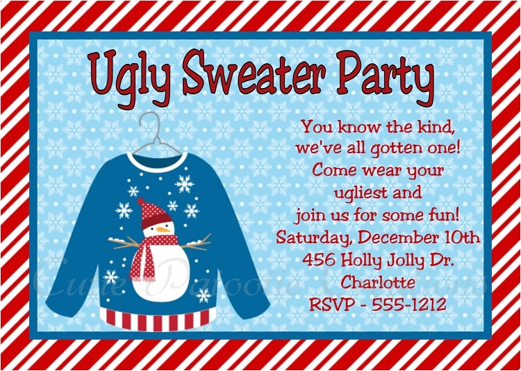 Ugly Sweater Party Invites Wording Ugly Christmas Sweater Invitation Wording – Happy Holidays
