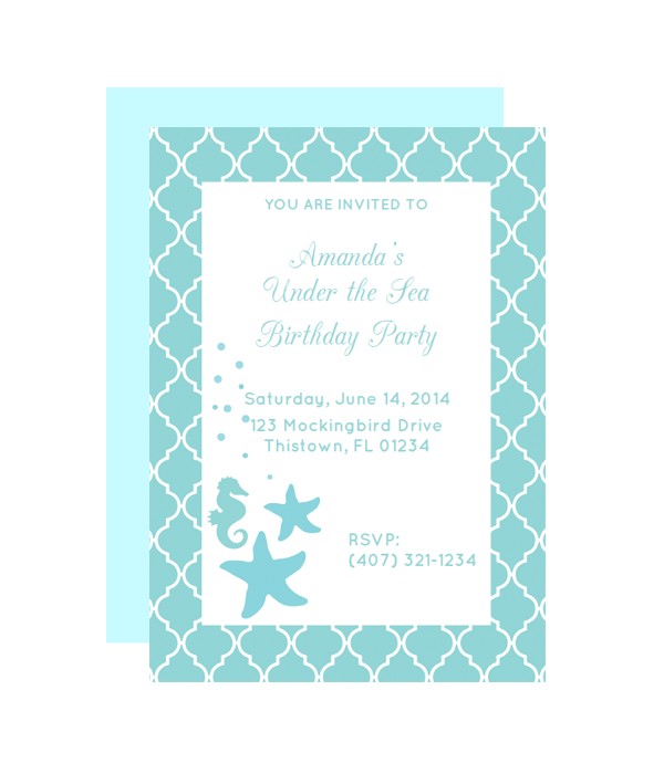 Under the Sea Birthday Invitations Free Free Printable Under the Sea Party Invitation From