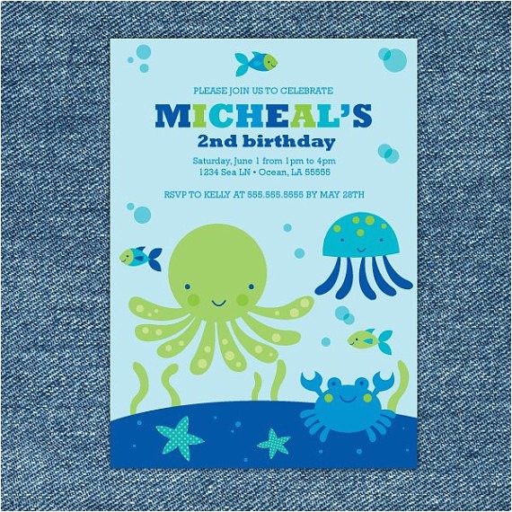 Under the Sea Birthday Invitations Free Printable Under the Sea Birthday Invitation Printable Under the Sea
