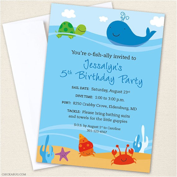 Under the Sea Birthday Invitations Free Printable Under the Sea Party Invitations Professionally Printed
