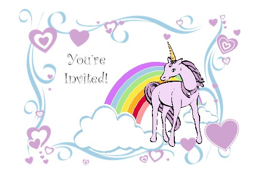 Unicorn Birthday Invitations Free Template Unicorn Birthday Party Invitation Template