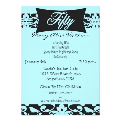 Unique 50th Birthday Invitation Ideas 50th Birthday Party Personalized Invitation