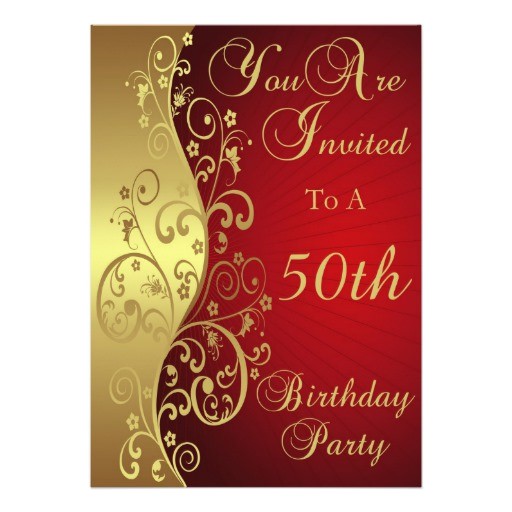 Unique 50th Birthday Invitation Ideas 50th Birthday Party Personalized Invitation