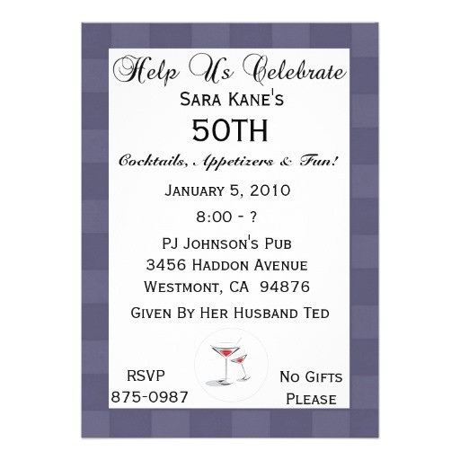 Unique 50th Birthday Invitation Ideas 50th Birthday Party Personalized Invitation