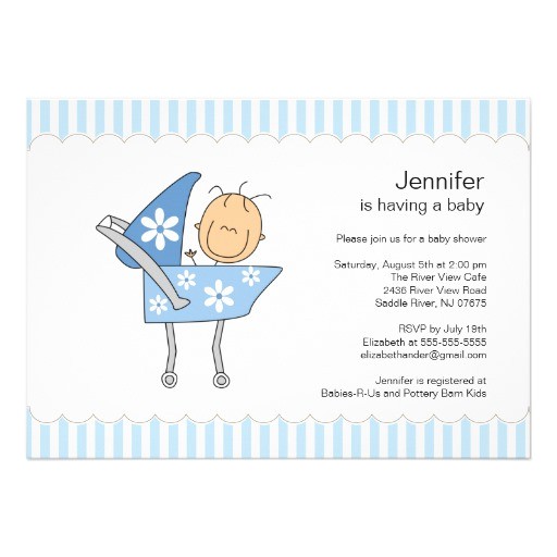 Unique Boy Baby Shower Invitations Unique Baby Carriage Boy Baby Shower Invitation 13 Cm X 18