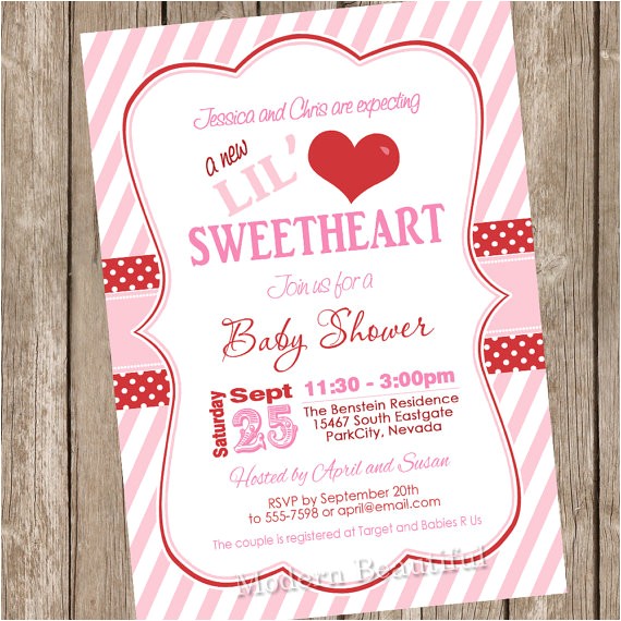 Valentine Baby Shower Invitations something New Valentine’s Day Baby Shower Invitations
