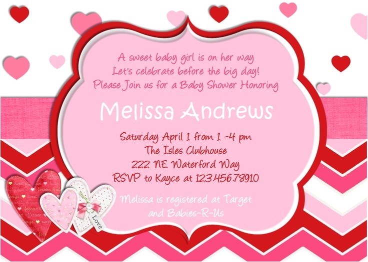 Valentine S Day Baby Shower Invitations Valentine’s Day Baby Shower – A to Zebra Celebrations