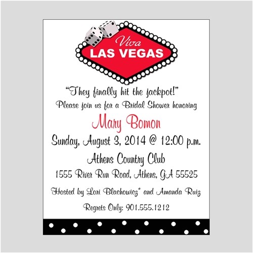Vegas Bridal Shower Invitations Las Vegas Bridal Shower Invitation Vegas Bridal Shower Invitations Las Vegas Bridal Shower Invitation