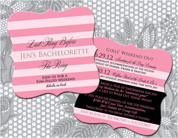 Victoria Secret themed Bridal Shower Invitations Victoria S Secret themed Bach Party or Bridal Shower