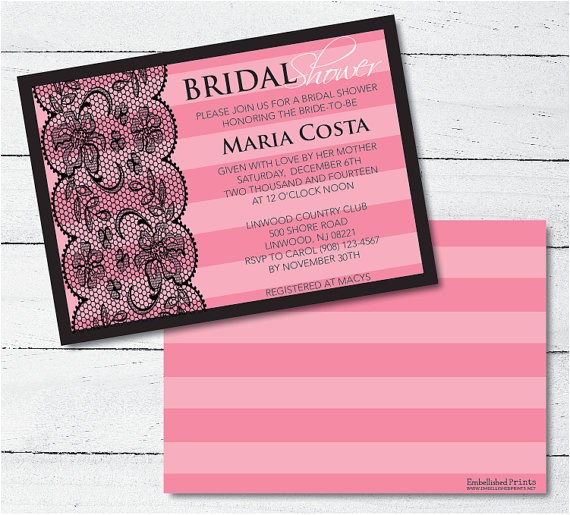 Victoria Secret themed Bridal Shower Invitations Victoria Secret themed Bridal Shower Invitation