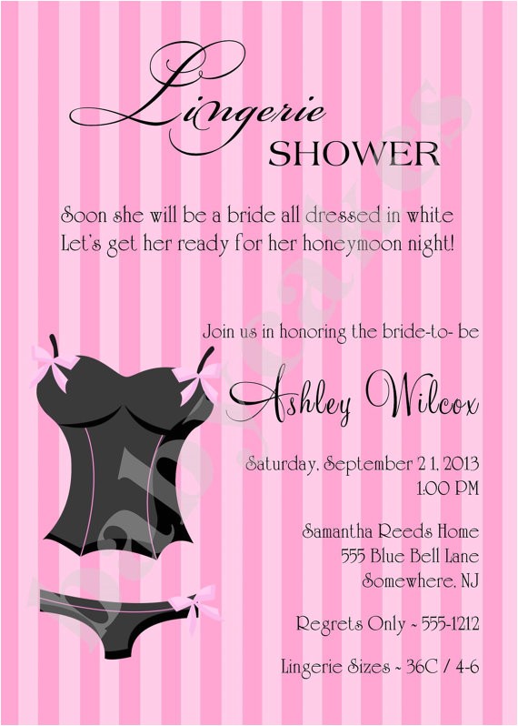 Victoria Secret themed Bridal Shower Invitations Victoria Secret themed Bridal Shower Invitations – Mini Bridal