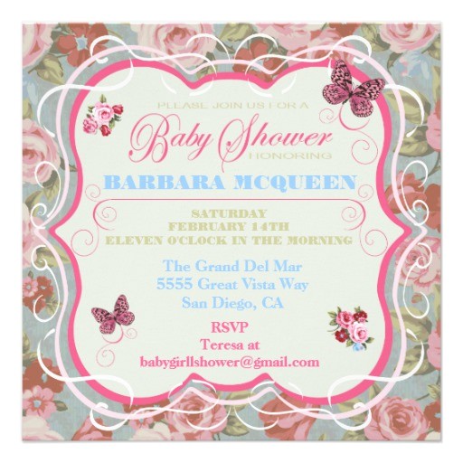 Victorian Baby Shower Invitations Victorian Floral Baby Shower Invitations 5 25" Square