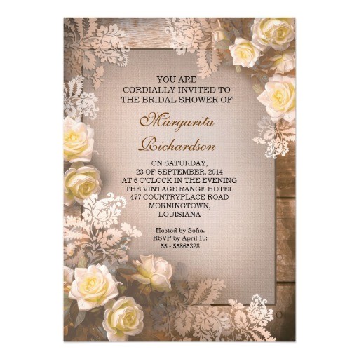 Victorian Bridal Shower Invitations Elegant Victorian Roses Bridal Shower Invitations
