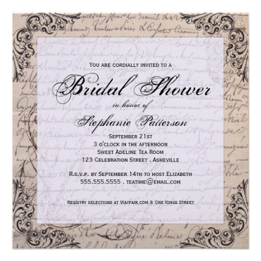 Victorian Bridal Shower Invitations Vintage Victorian Bridal Shower Invitation