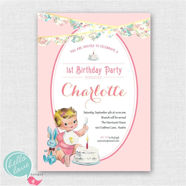 Vintage 1st Birthday Party Invitations 69 Best Images About Birthdays On Pinterest